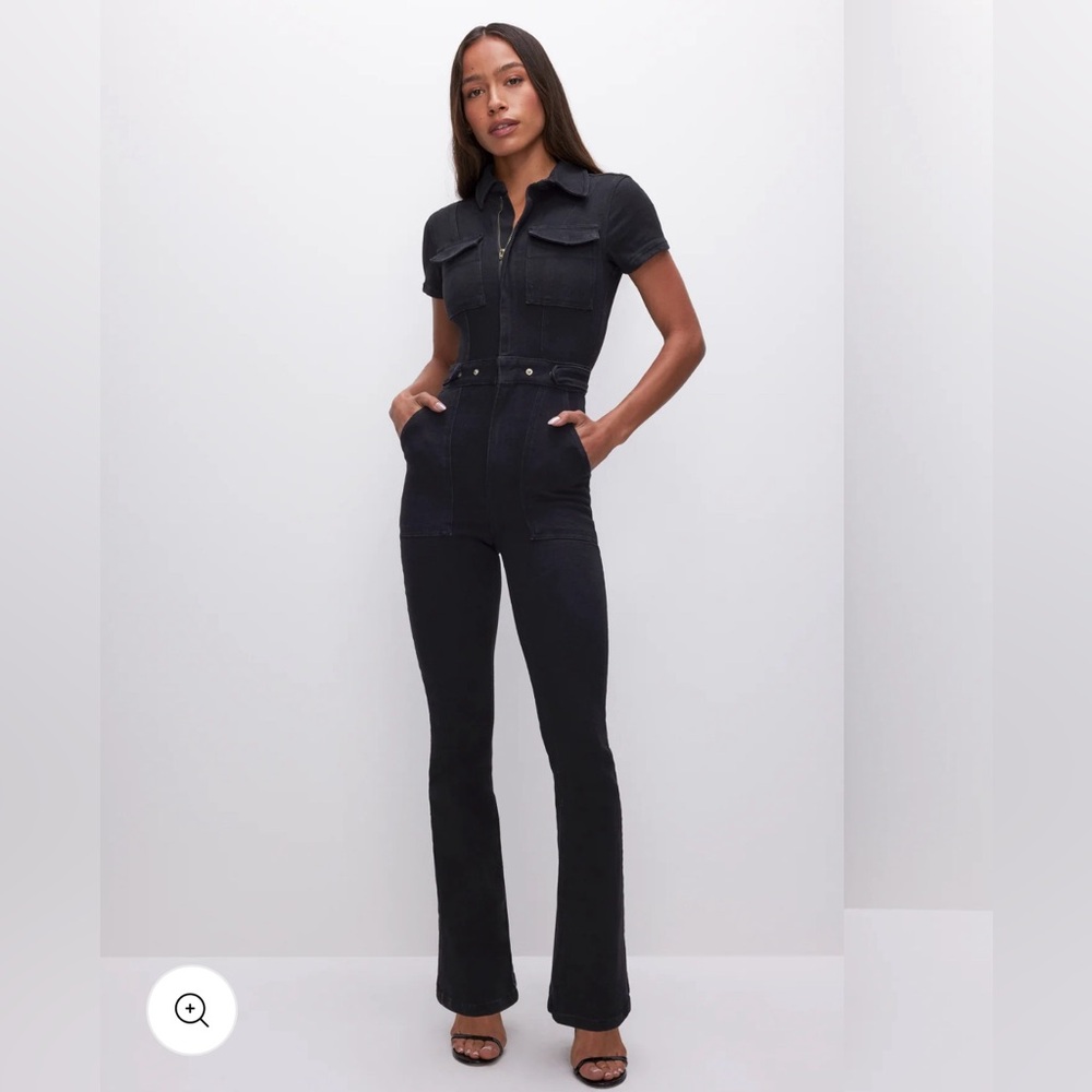 Good American denim jumpsuit